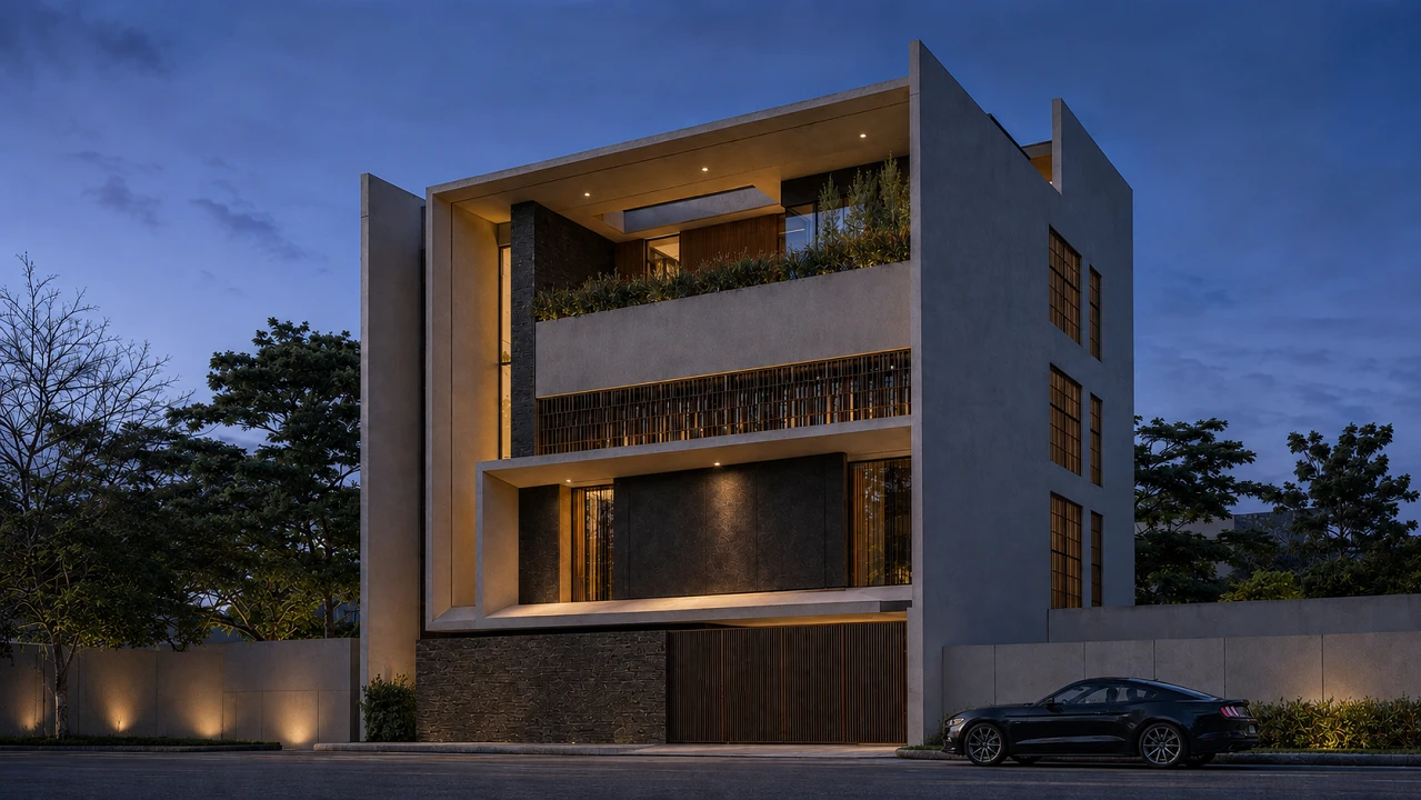 Exterior Perspective | 4 Storey Residence | Valenzuela | ABcubed Architects