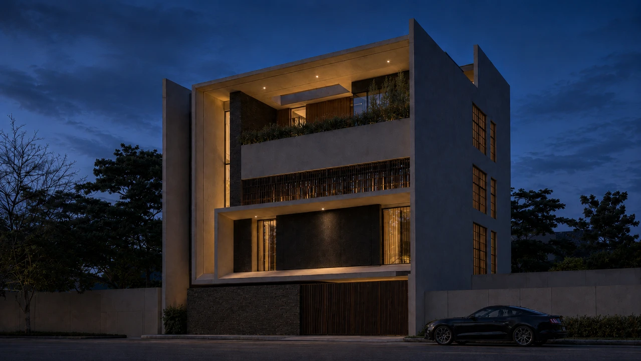 Exterior Perspective | 4 Storey Residence | Valenzuela | ABcubed Architects