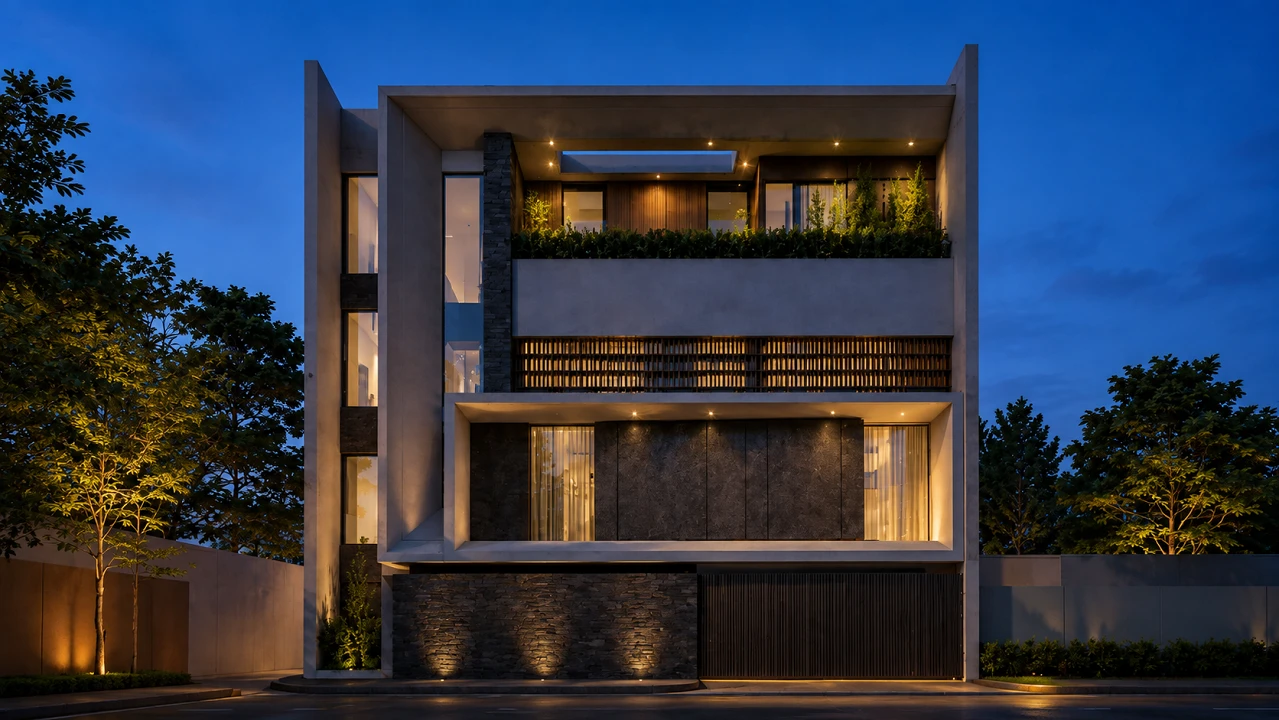 Exterior Perspective | 4 Storey Residence | Valenzuela | ABcubed Architects
