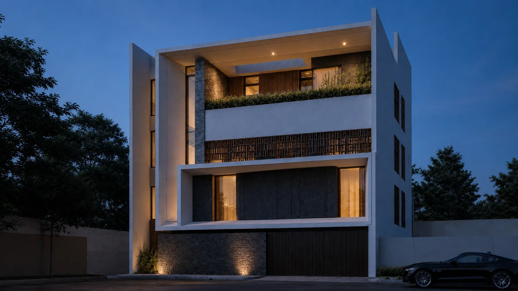 Exterior Perspective | 4 Storey Residence | Valenzuela | ABcubed Architects
