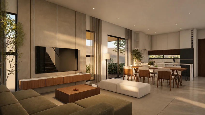 Living Dining & Kitchen