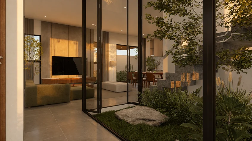 Living Area View from Foyer