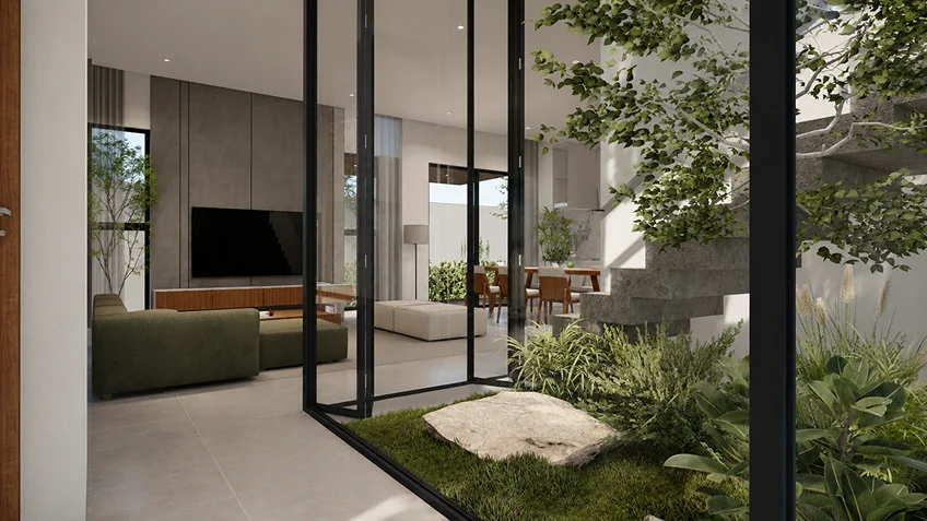 Living Area View from Foyer