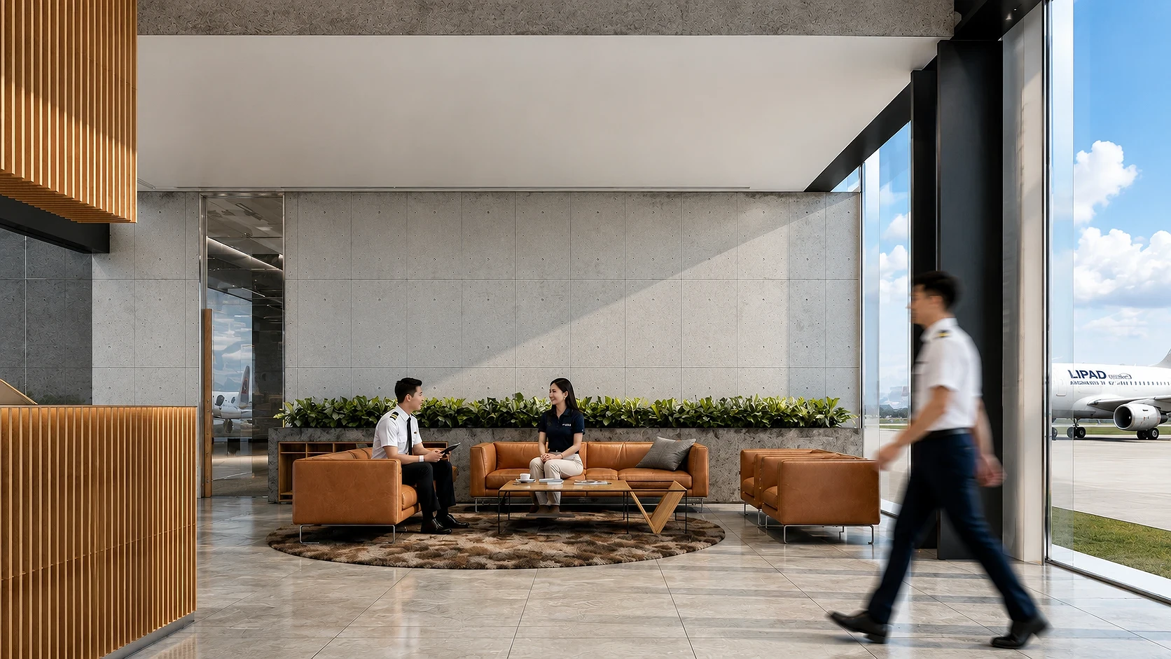 Contemporary Industrial Interior | Aviation Academy Lobby Interior | Bohol, Philippines