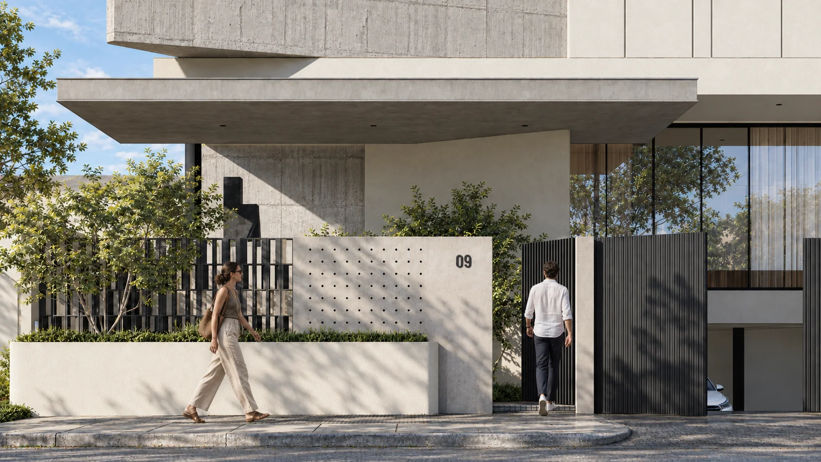 Sculpted Concrete Family Home, Multi-Generational Living | Three-Level Contemporary Residence | Holy Spirit, Quezon City
