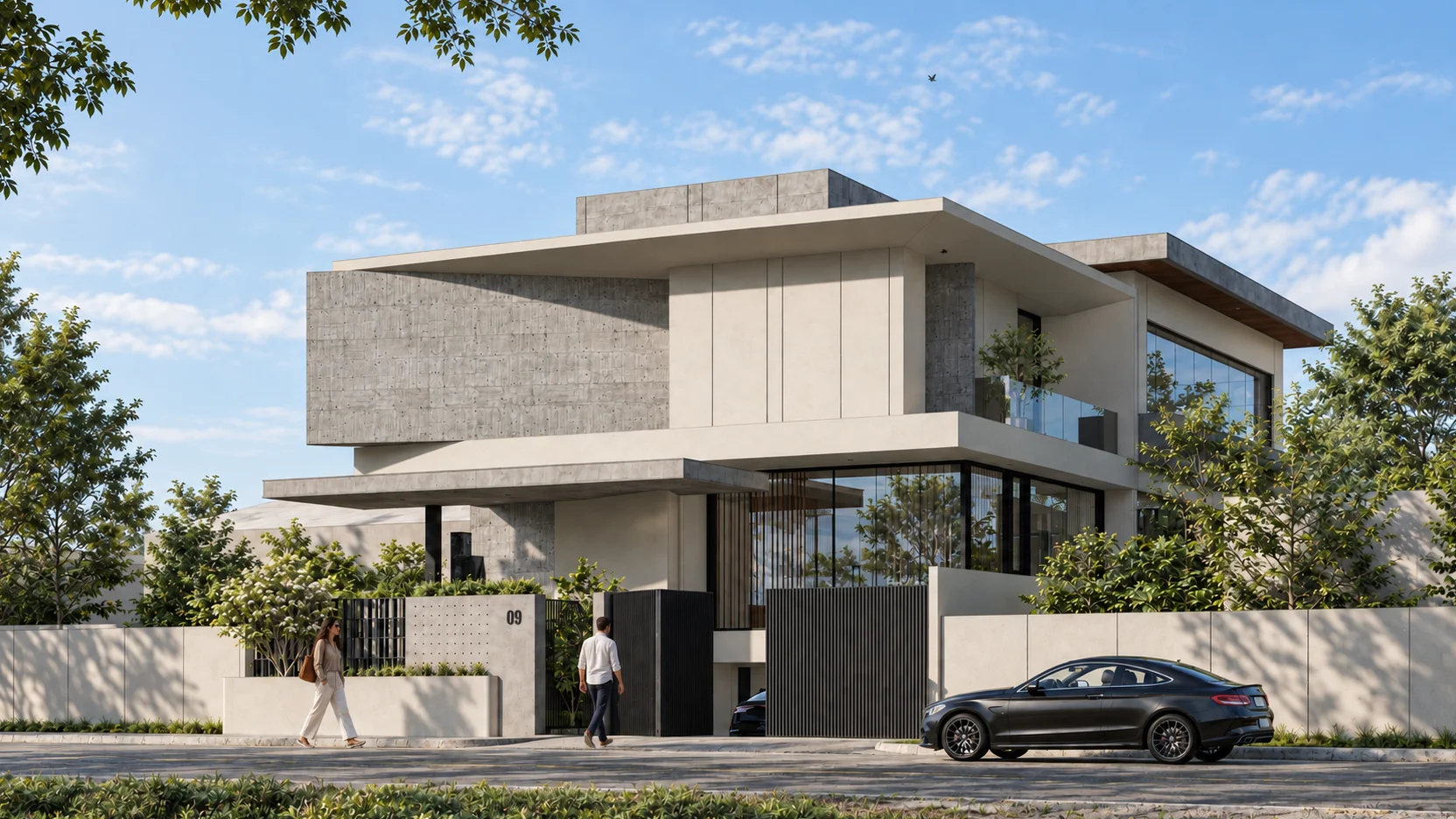 Sculpted Concrete Family Home, Multi-Generational Living | Three-Level Contemporary Residence | Holy Spirit, Quezon City