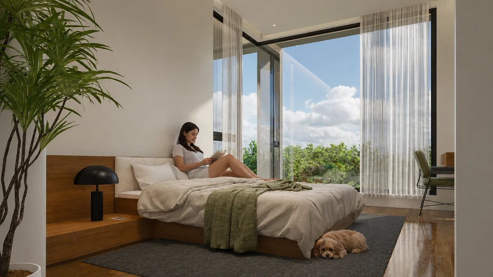 Glass Corner Sanctuary | Daughter's Bedroom with Ensuite Bath & Walk-In Closet | Don Antonio, Quezon City