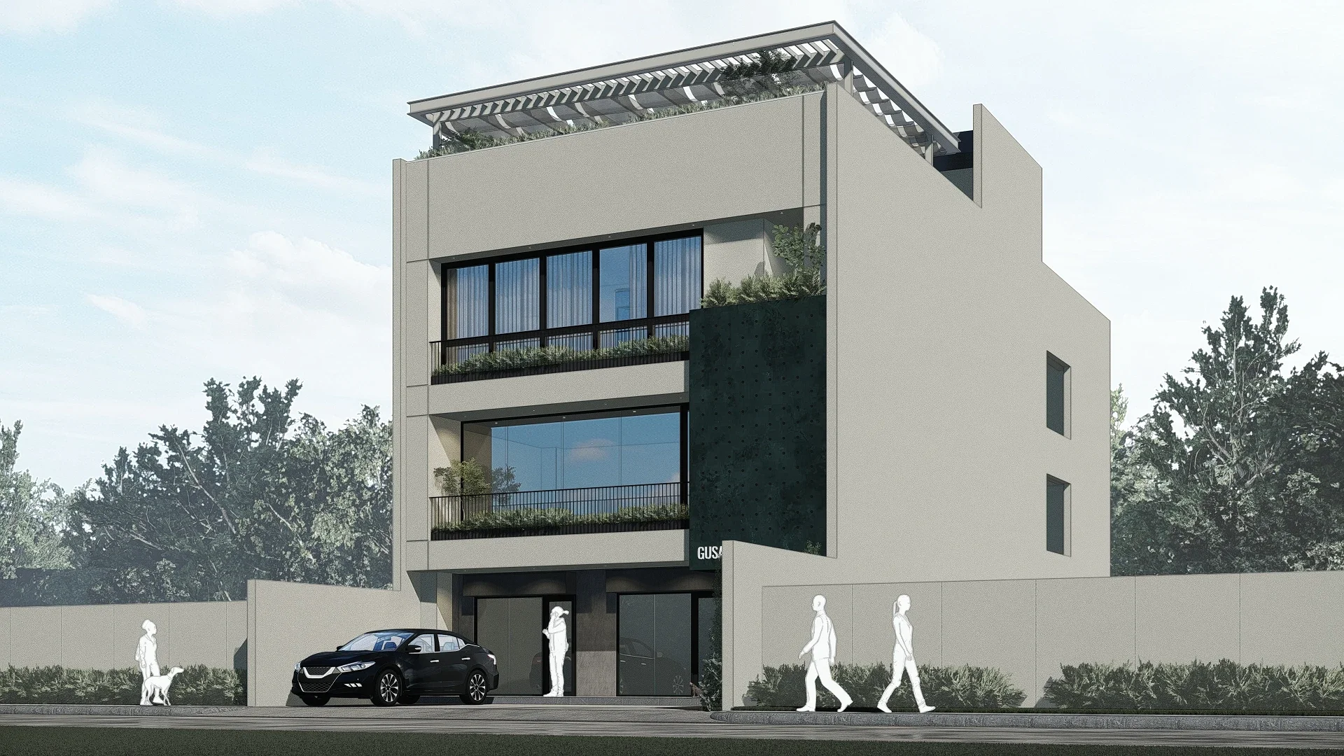 Exterior Perspective Gusali Tres Pasig City