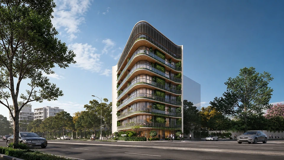 Tiered Balcony Tower with Vertical Greenery | Office and Retail Mixed-Use in Kapitolyo, Pasig | Sophia Building