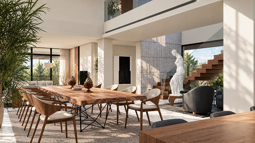 Living, Dining & Kitchen | Crest | Quezon City | ABcubed Architects