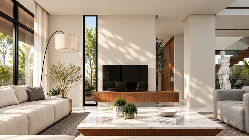 Living, Dining & Kitchen | Crest | Quezon City | ABcubed Architects