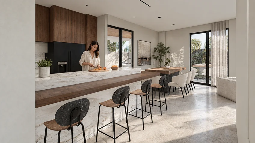 Living Dining & Kitchen | KG-MSC | Cavite | ABcubed Architects