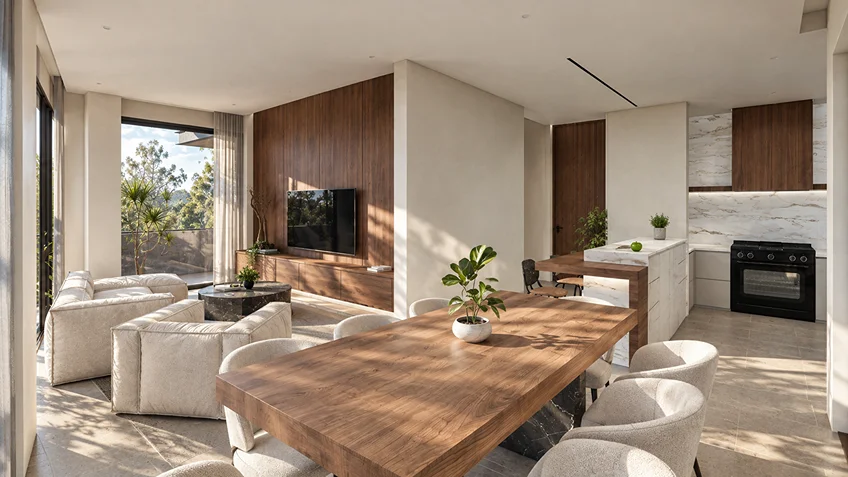 Living Dining & Kitchen | KG-MSC | Cavite | ABcubed Architects