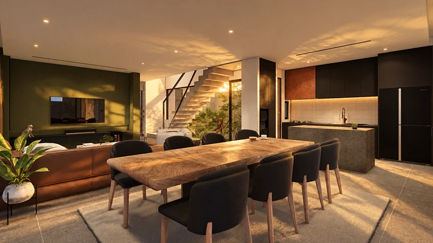 Living Dining & Kitchen