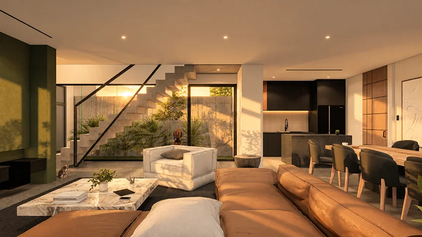 Living Dining & Kitchen | Kuma | Bulacan | ABcubed Architects