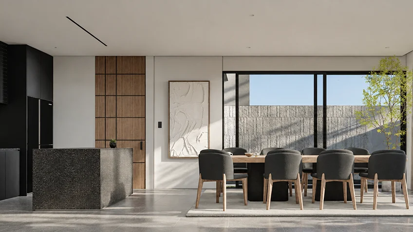 Living Dining & Kitchen | Kuma | Bulacan | ABcubed Architects