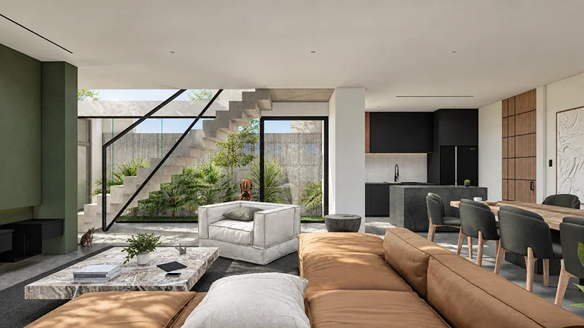 Living Dining & Kitchen | Kuma | Bulacan | ABcubed Architects