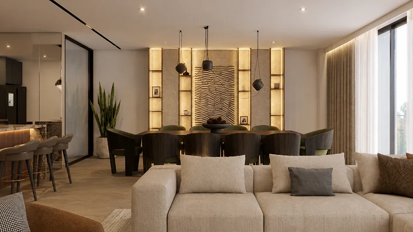 Living Dining & Kitchen