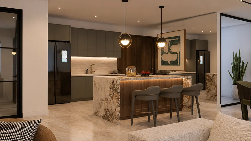Living Dining & Kitchen