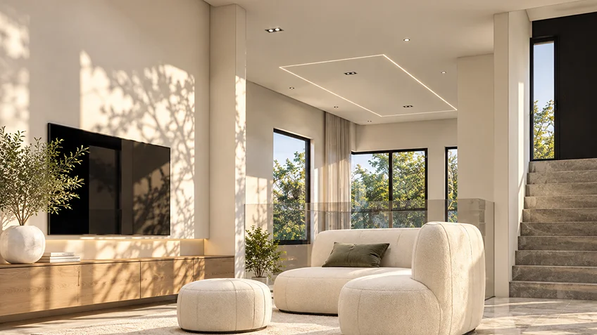 Living, Family Area, Dining & Kitchen | J.B. Residence | Batasan, Quezon City | ABcubed Architects