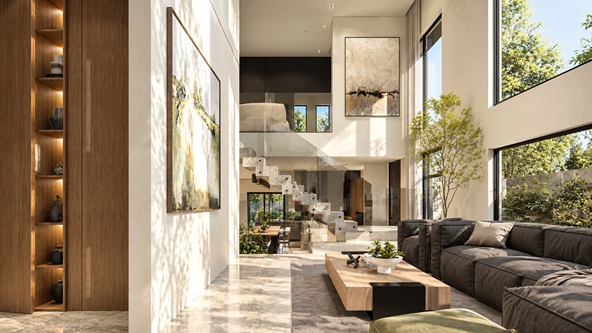 Living, Family Area, Dining & Kitchen | J.B. Residence | Batasan, Quezon City | ABcubed Architects