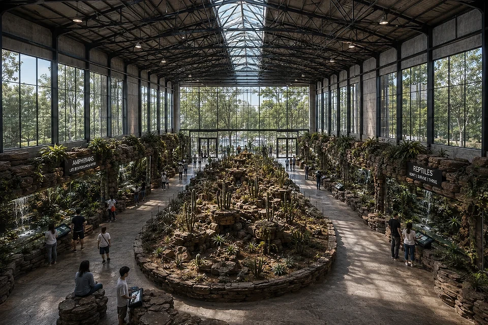 Industrial Warehouse to Geological Reptile Sanctuary | Mendez, Cavite | Adaptive Reuse Exhibit Extension