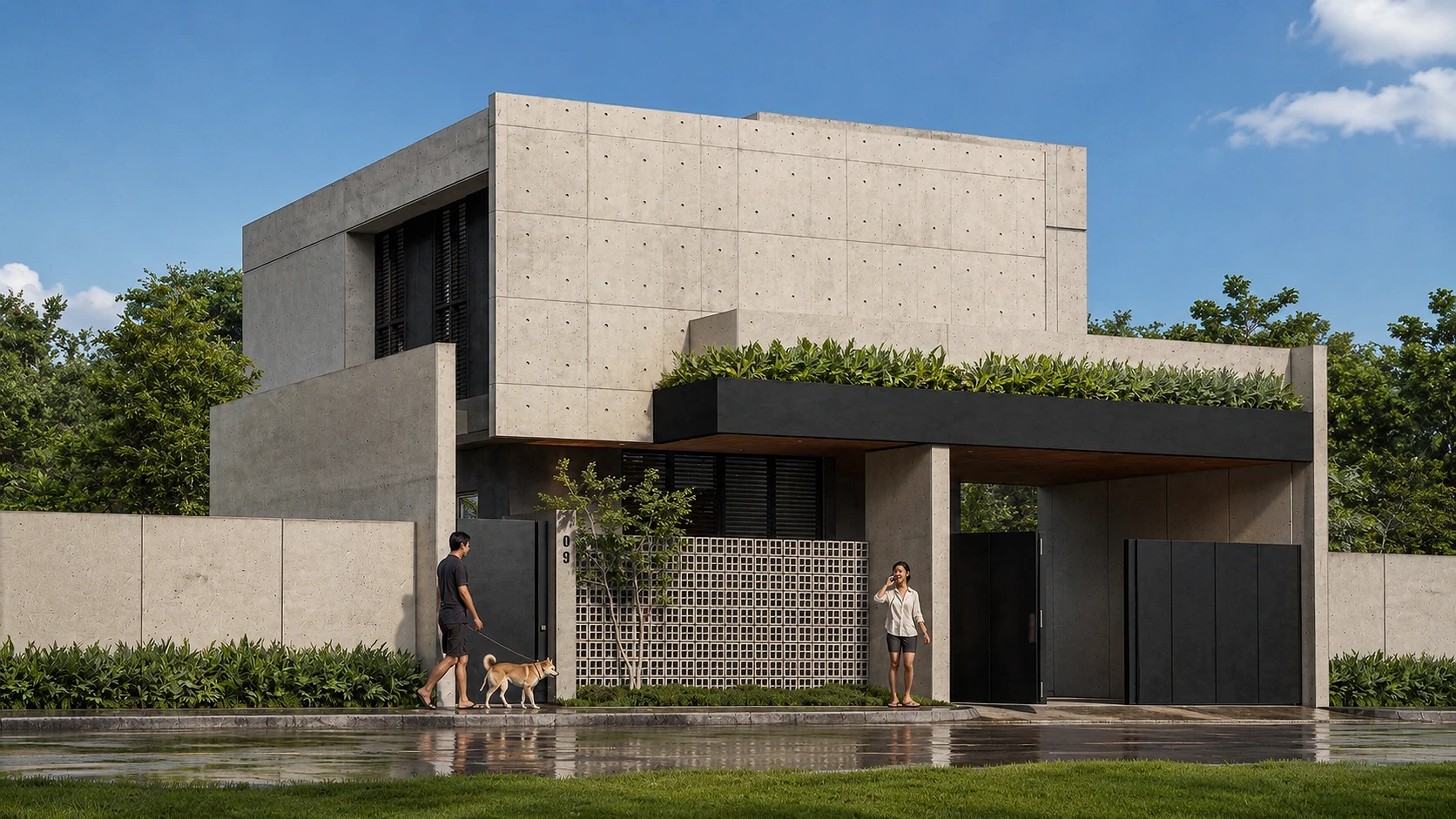 Concrete, Light & Landscape | Contemporary Family Residence | Bulacan, Philippines