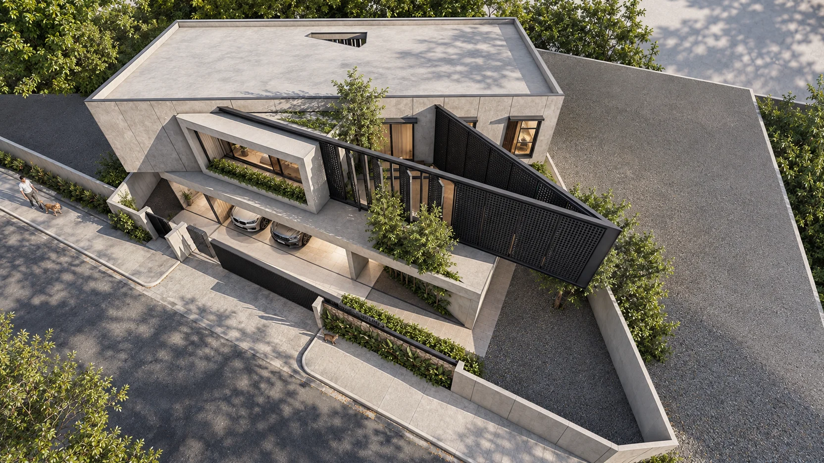 Stack House | Cantilevered Privacy Screen, Indoor-Outdoor Living | Contemporary Family Residence | Laguna, Philippines