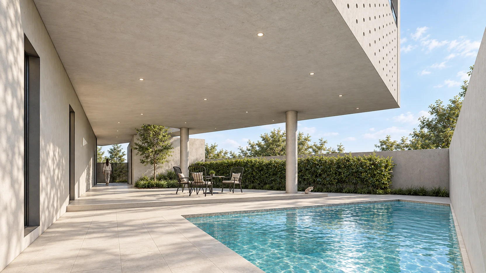 Stack House | Cantilevered Privacy Screen, Indoor-Outdoor Living | Contemporary Family Residence | Laguna, Philippines