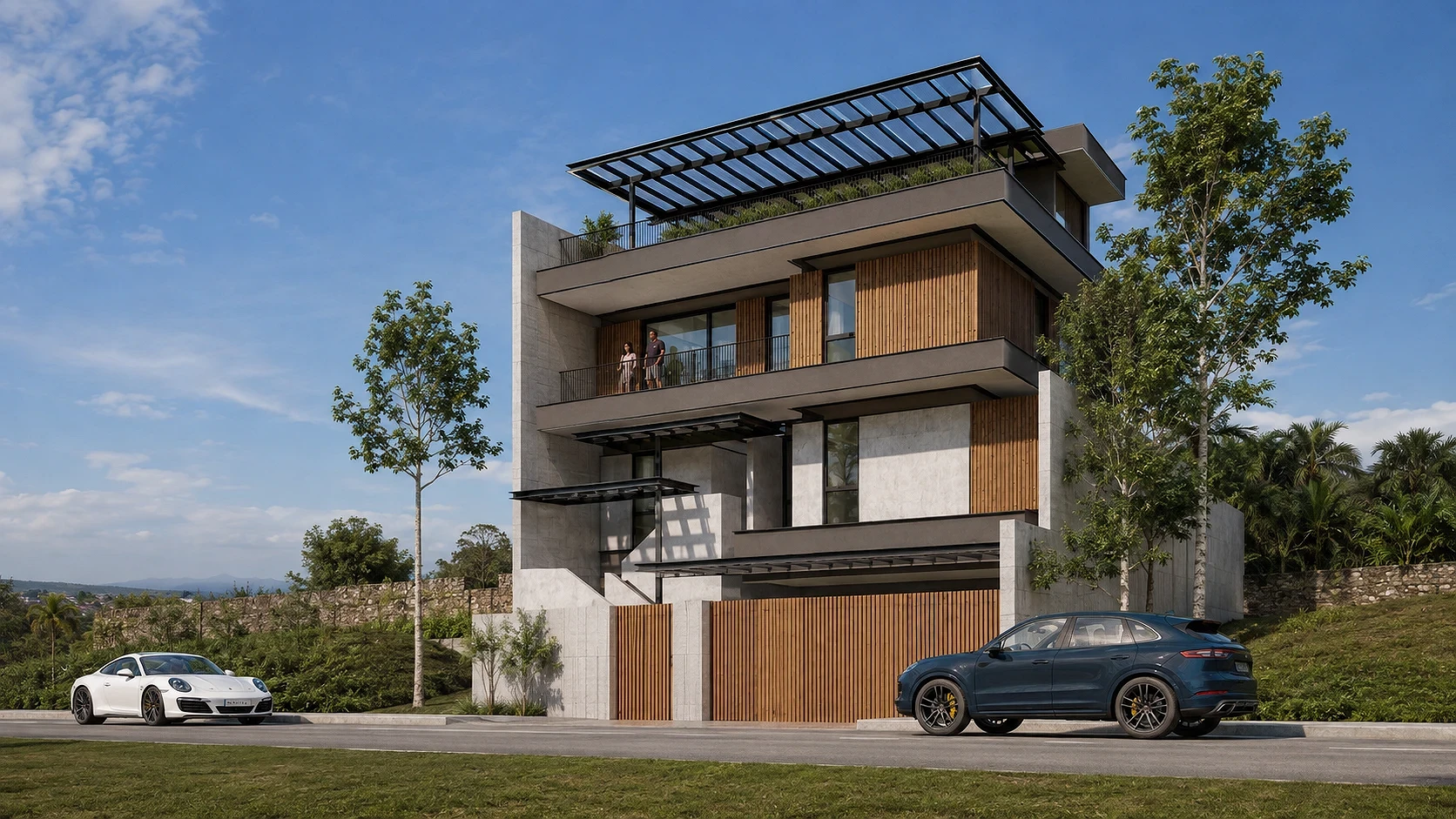 Stacked Warm Industrial Retreat | 4-Level Residential Building in Summer Hills, Antipolo City | Mr. M² Residence