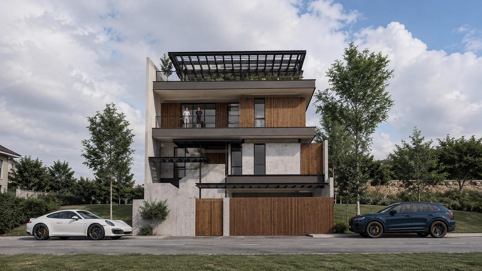 Stacked Warm Industrial Retreat | 4-Level Residential Building in Summer Hills, Antipolo City | Mr. M² Residence